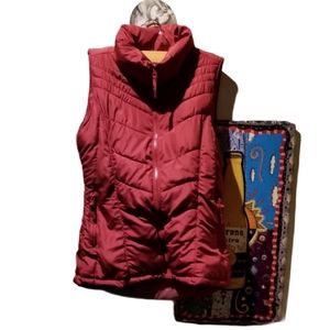 Burgundy STORE TWENTY ONE Puffer Vest (Size 12)
